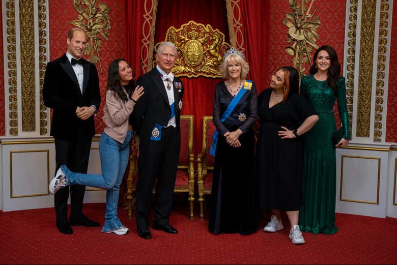 Avec la famille royale à Madame Tussauds